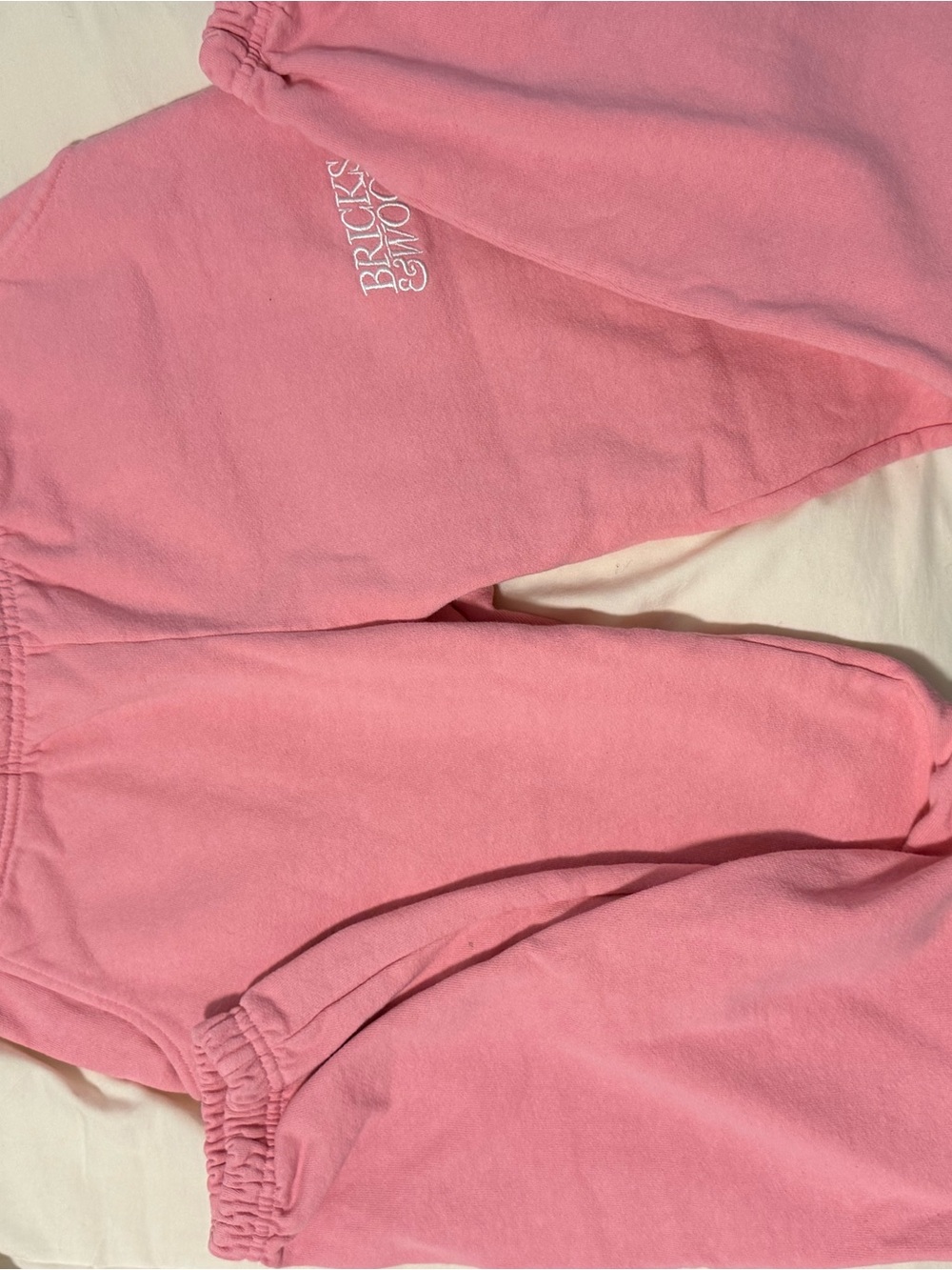 Bricks & Wood Pink Women's Sweatpants with Logo